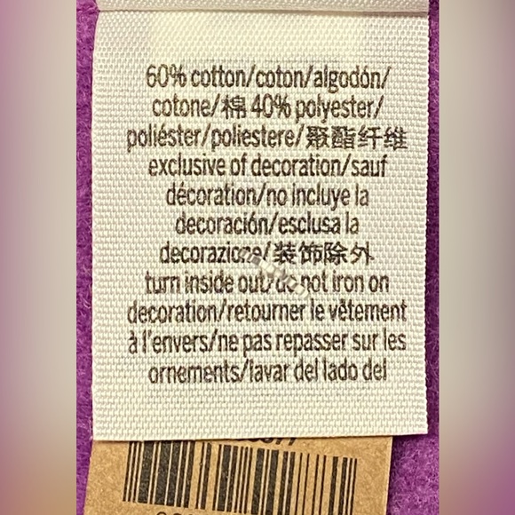 Pink - Fleece Cropped Sweatshirt (NWT) - Picture 4 of 4